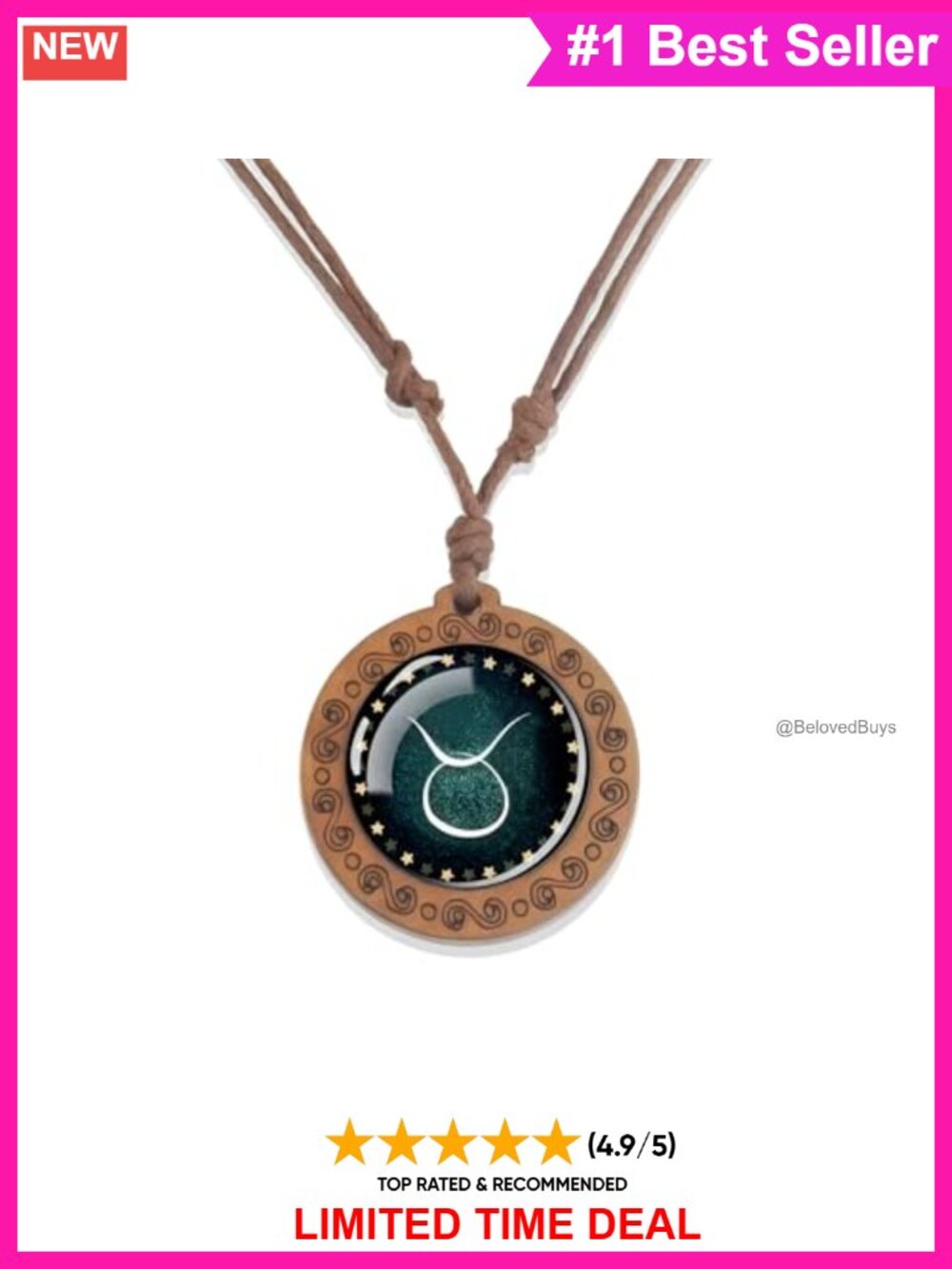 14K Gold Plated Gemini Zodiac Pendant Necklace Waterproof